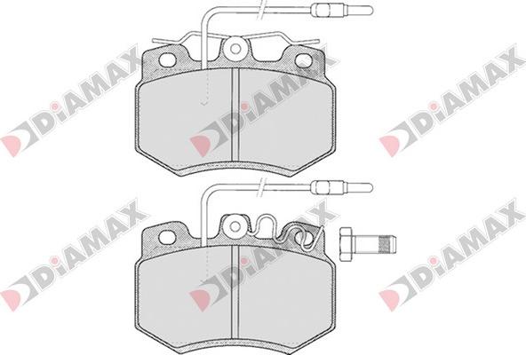 Diamax N09174 - Комплект спирачно феродо, дискови спирачки vvparts.bg