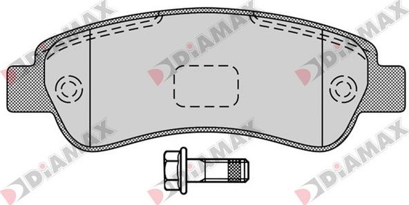 Diamax N09176 - Комплект спирачно феродо, дискови спирачки vvparts.bg