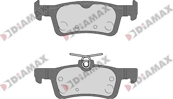 Diamax N09842 - Комплект спирачно феродо, дискови спирачки vvparts.bg