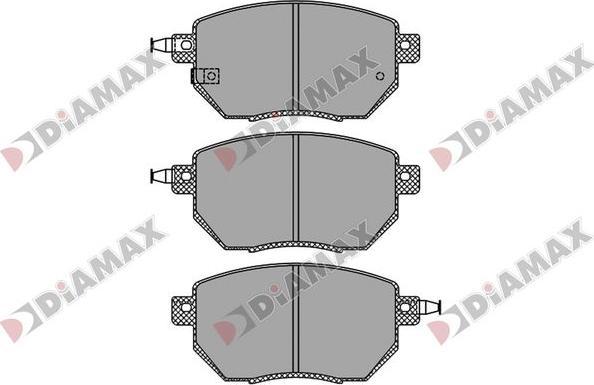 Diamax N09847 - Комплект спирачно феродо, дискови спирачки vvparts.bg