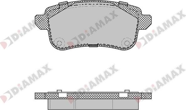 Diamax N09859 - Комплект спирачно феродо, дискови спирачки vvparts.bg