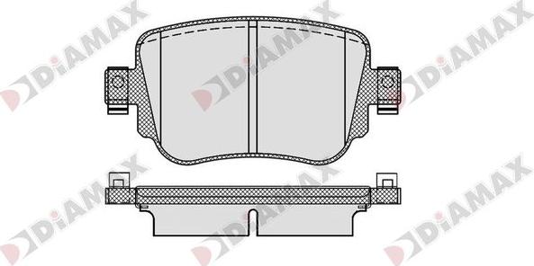Diamax N09857 - Комплект спирачно феродо, дискови спирачки vvparts.bg