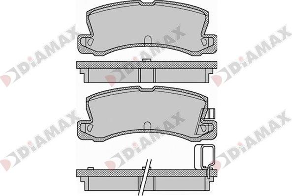 Diamax N09864 - Комплект спирачно феродо, дискови спирачки vvparts.bg