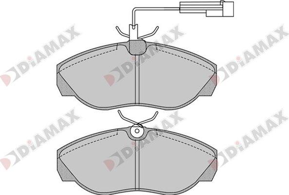 Diamax N09866 - Комплект спирачно феродо, дискови спирачки vvparts.bg