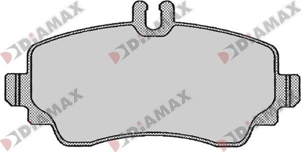 Diamax N09809 - Комплект спирачно феродо, дискови спирачки vvparts.bg