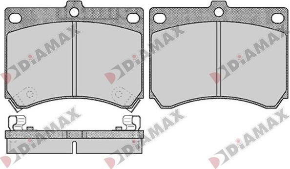 Diamax N09804 - Комплект спирачно феродо, дискови спирачки vvparts.bg