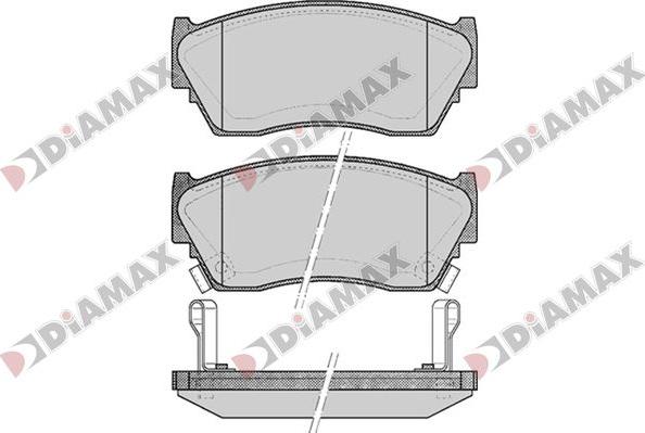 Diamax N09806 - Комплект спирачно феродо, дискови спирачки vvparts.bg