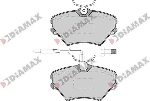 Diamax N09802 - Комплект спирачно феродо, дискови спирачки vvparts.bg