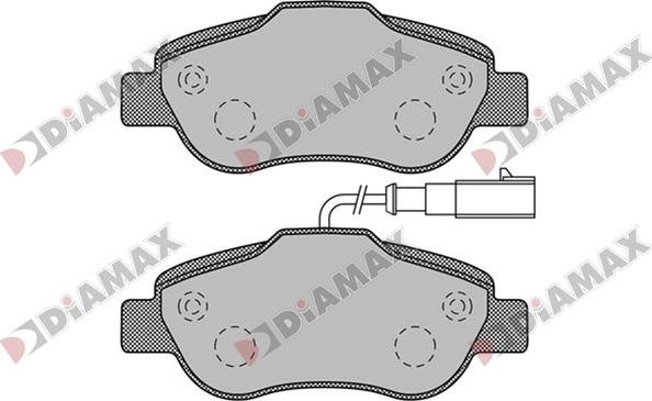 Diamax N09834 - Комплект спирачно феродо, дискови спирачки vvparts.bg