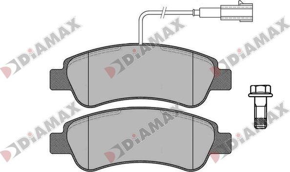 Diamax N09829 - Комплект спирачно феродо, дискови спирачки vvparts.bg