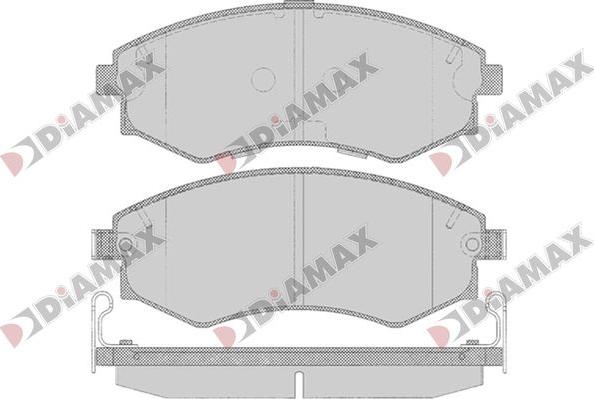 Diamax N09826 - Комплект спирачно феродо, дискови спирачки vvparts.bg