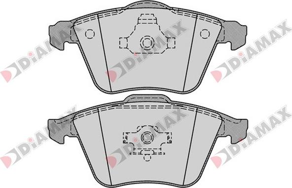 Diamax N09397 - Комплект спирачно феродо, дискови спирачки vvparts.bg