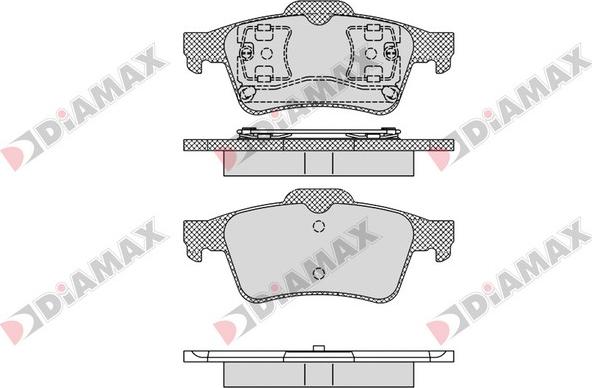 Diamax N09349 - Комплект спирачно феродо, дискови спирачки vvparts.bg