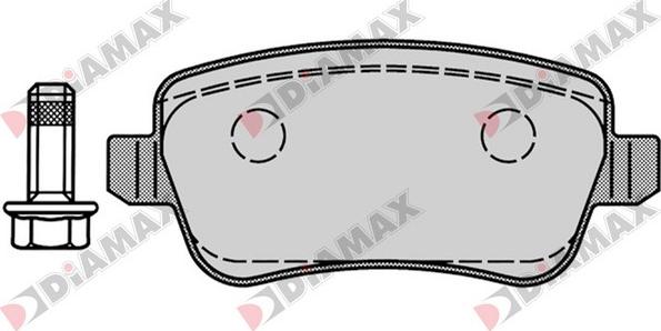 Diamax N09366 - Комплект спирачно феродо, дискови спирачки vvparts.bg
