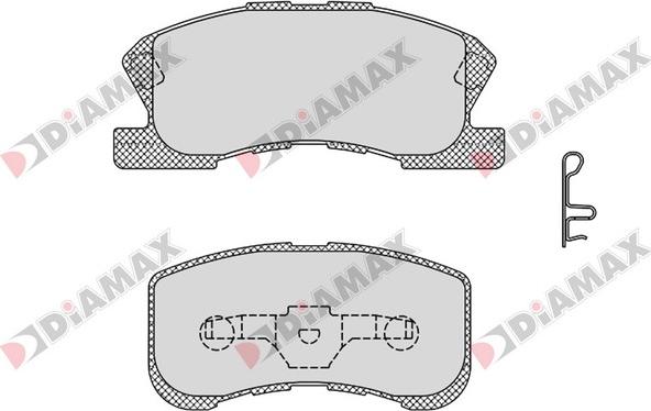 Diamax N09301 - Комплект спирачно феродо, дискови спирачки vvparts.bg