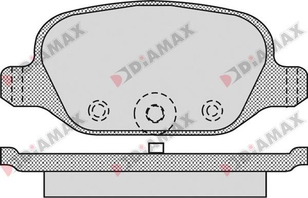 Diamax N09388 - Комплект спирачно феродо, дискови спирачки vvparts.bg