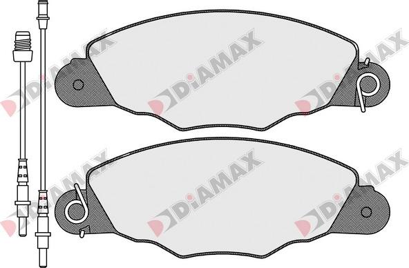 Diamax N09324 - Комплект спирачно феродо, дискови спирачки vvparts.bg