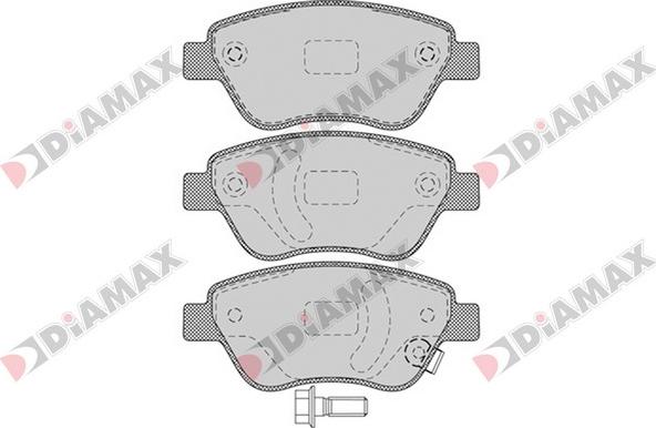 Diamax N09379 - Комплект спирачно феродо, дискови спирачки vvparts.bg