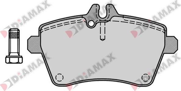 Diamax N09375 - Комплект спирачно феродо, дискови спирачки vvparts.bg
