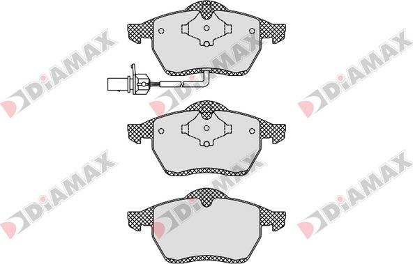 Diamax N09372 - Комплект спирачно феродо, дискови спирачки vvparts.bg