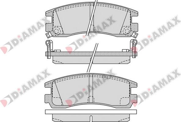 Diamax N09297 - Комплект спирачно феродо, дискови спирачки vvparts.bg