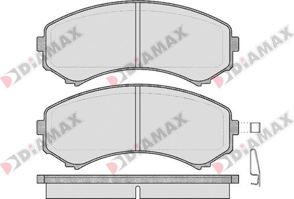 Diamax N09210 - Комплект спирачно феродо, дискови спирачки vvparts.bg