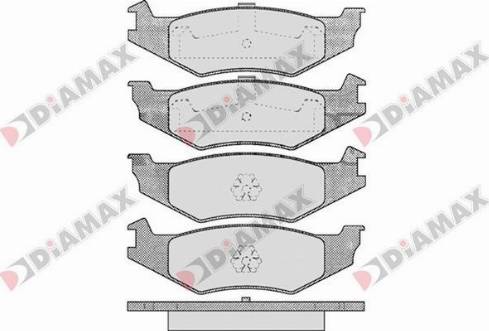 Diamax N09218 - Комплект спирачно феродо, дискови спирачки vvparts.bg