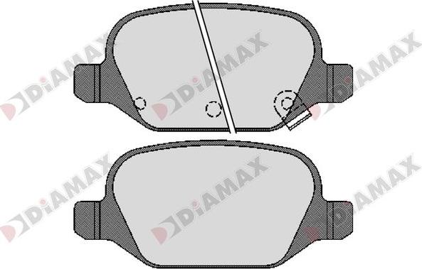Diamax N09284 - Комплект спирачно феродо, дискови спирачки vvparts.bg