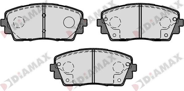 Diamax N09286 - Комплект спирачно феродо, дискови спирачки vvparts.bg