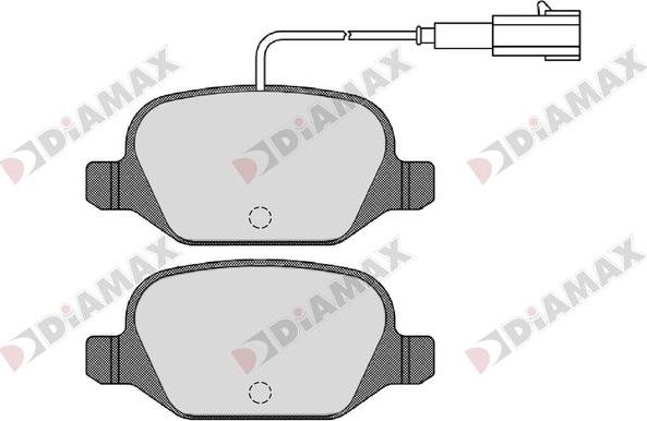 Diamax N09283 - Комплект спирачно феродо, дискови спирачки vvparts.bg