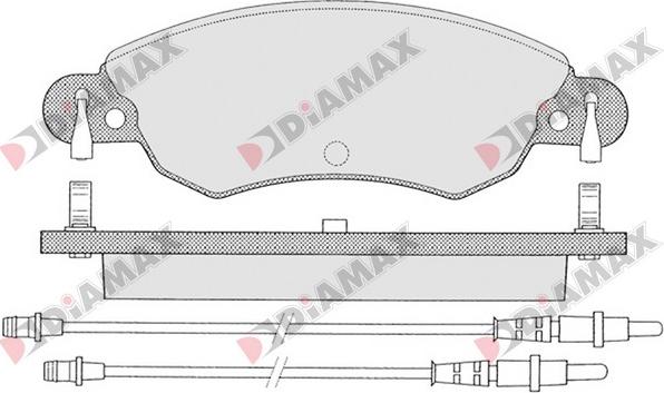 Diamax N09224 - Комплект спирачно феродо, дискови спирачки vvparts.bg