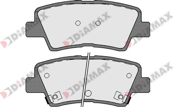 Diamax N09277 - Комплект спирачно феродо, дискови спирачки vvparts.bg