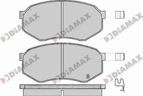 Diamax N09765 - Комплект спирачно феродо, дискови спирачки vvparts.bg