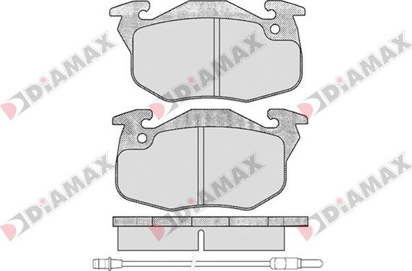 Diamax N09707 - Комплект спирачно феродо, дискови спирачки vvparts.bg