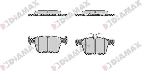 Diamax N09717 - Комплект спирачно феродо, дискови спирачки vvparts.bg