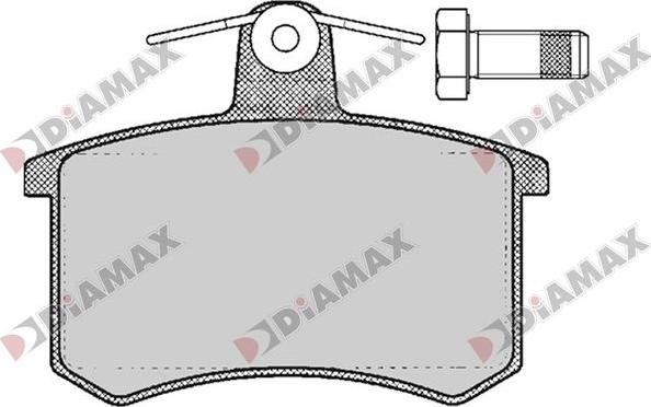 Diamax N09789 - Комплект спирачно феродо, дискови спирачки vvparts.bg
