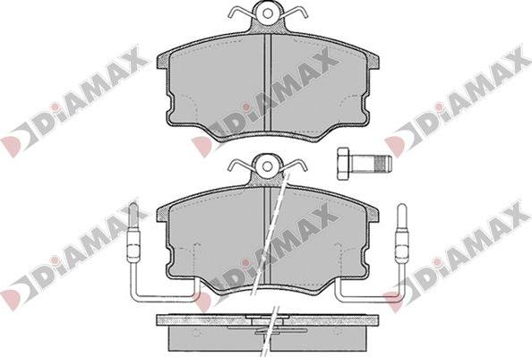 Diamax N09786 - Комплект спирачно феродо, дискови спирачки vvparts.bg