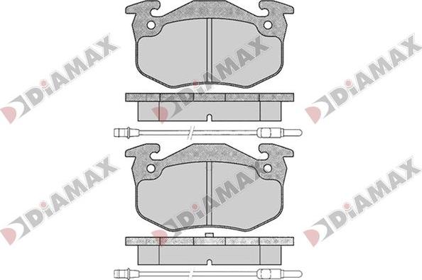 Diamax N09788 - Комплект спирачно феродо, дискови спирачки vvparts.bg