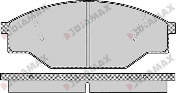 Diamax N09734 - Комплект спирачно феродо, дискови спирачки vvparts.bg