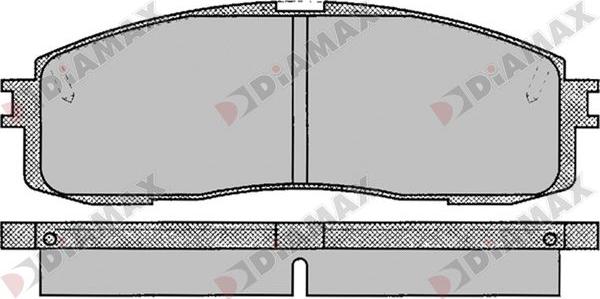 Diamax N09726 - Комплект спирачно феродо, дискови спирачки vvparts.bg