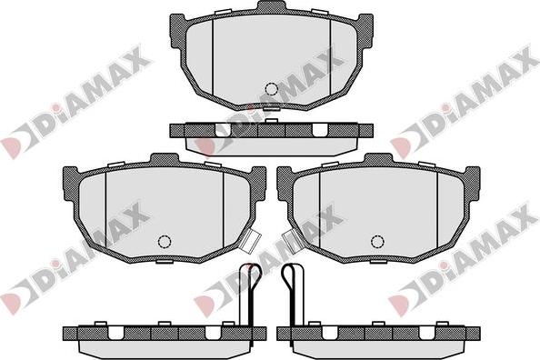 Diamax N09779 - Комплект спирачно феродо, дискови спирачки vvparts.bg