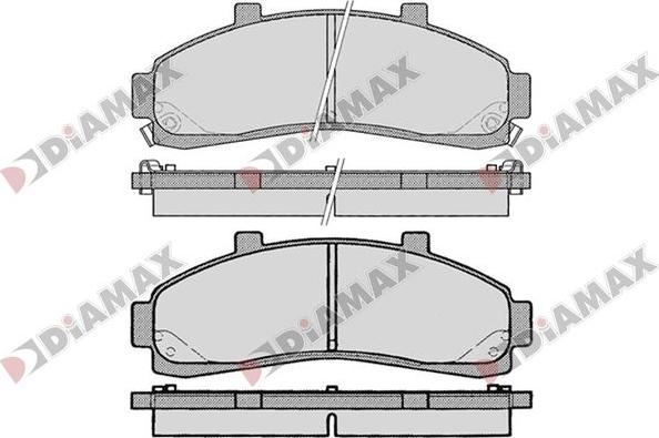 Diamax N09776 - Комплект спирачно феродо, дискови спирачки vvparts.bg