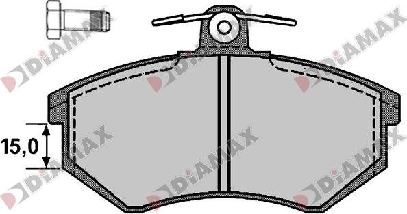 Diamax N09770 - Комплект спирачно феродо, дискови спирачки vvparts.bg