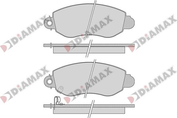 Diamax N09772 - Комплект спирачно феродо, дискови спирачки vvparts.bg