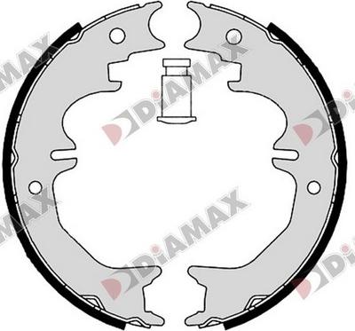 Diamax N01404 - Комплект спирачна челюст, ръчна спирачка vvparts.bg