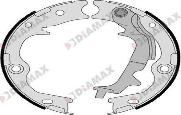 Diamax N01431 - Комплект спирачна челюст, ръчна спирачка vvparts.bg