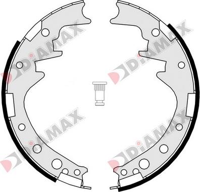 Diamax N01090 - Комплект спирачна челюст vvparts.bg