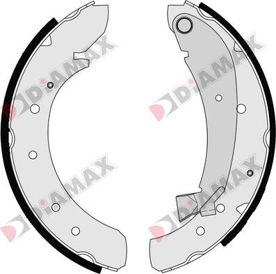 Diamax N01045 - Комплект спирачна челюст vvparts.bg