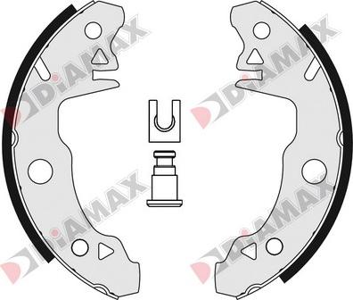 Diamax N01006 - Комплект спирачна челюст vvparts.bg