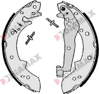 Diamax N01087 - Комплект спирачна челюст vvparts.bg
